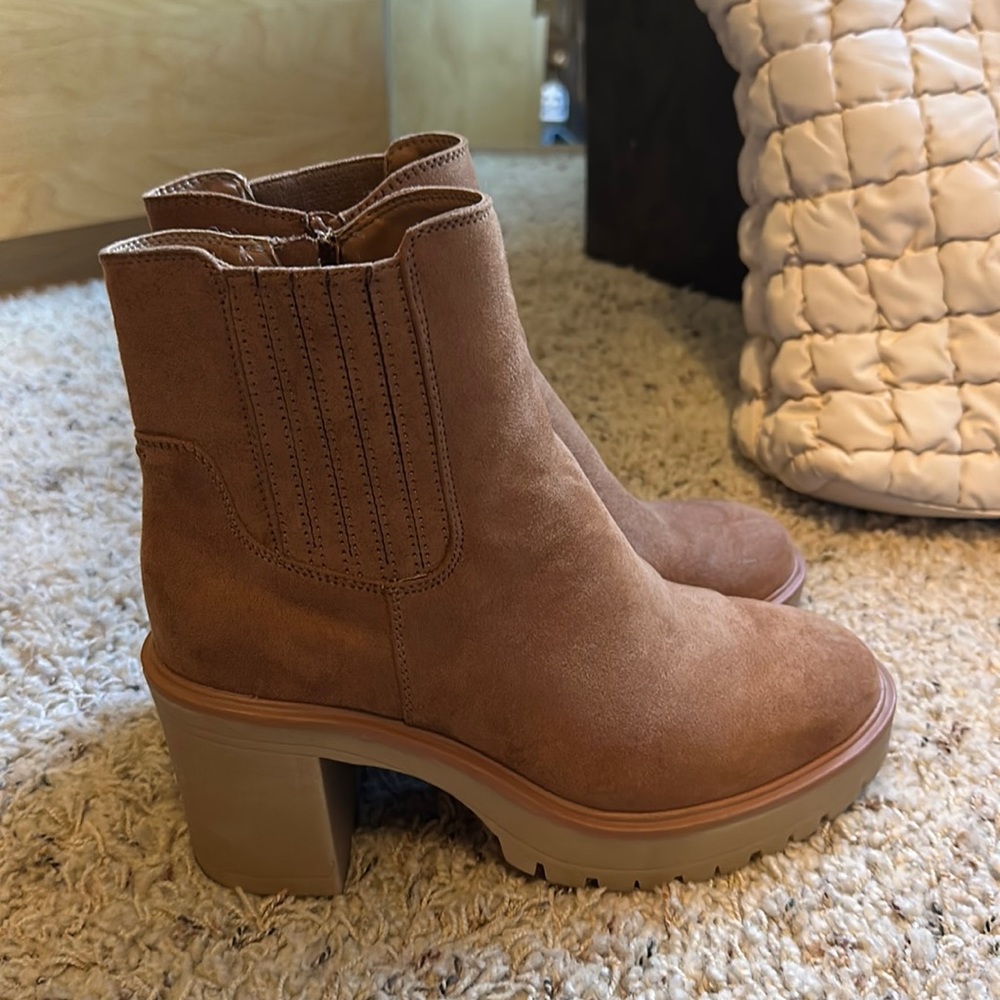 Target brown suede booties